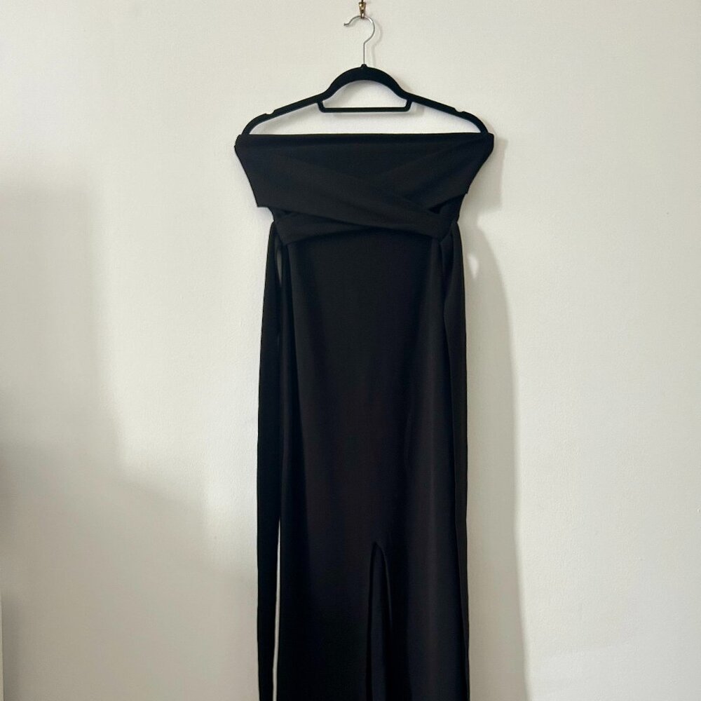 Own the Night Black Strapless Maxi Dress